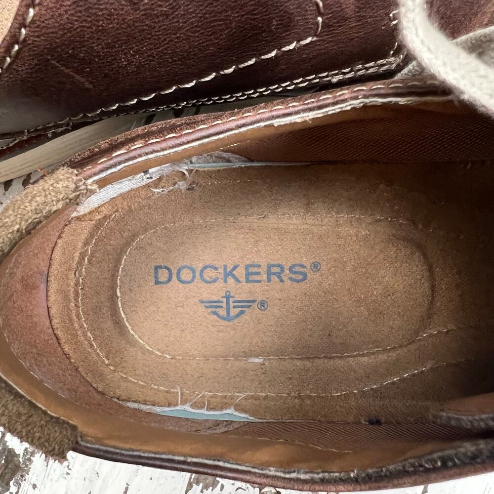 Dockers Oxford shoe men’s 8 Brown Leather lace up Good condition - Picture 9 of 10